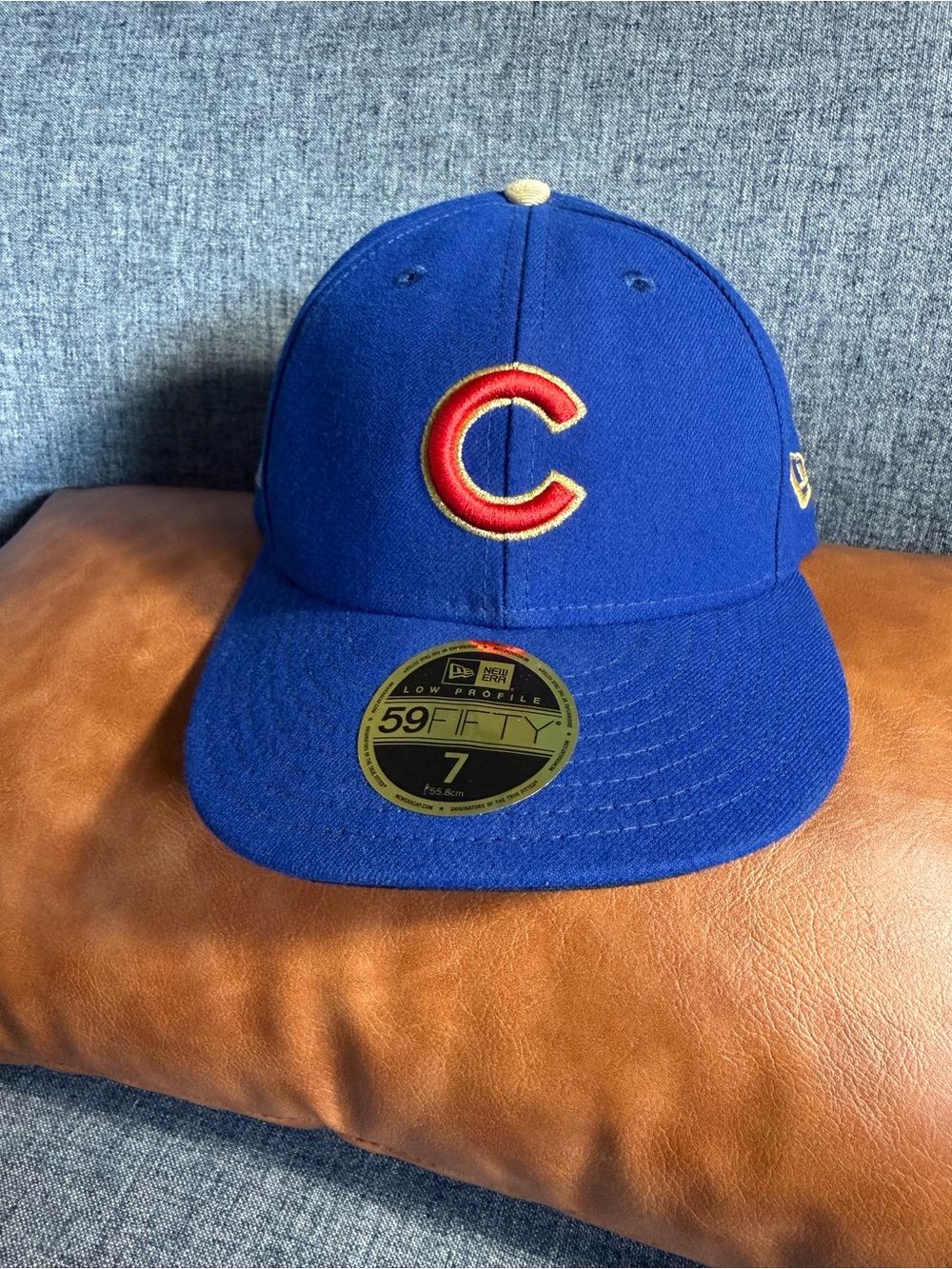 Chicago Cubs 2016 World Series Patch Fitted New Era Baseball Hat Size 7